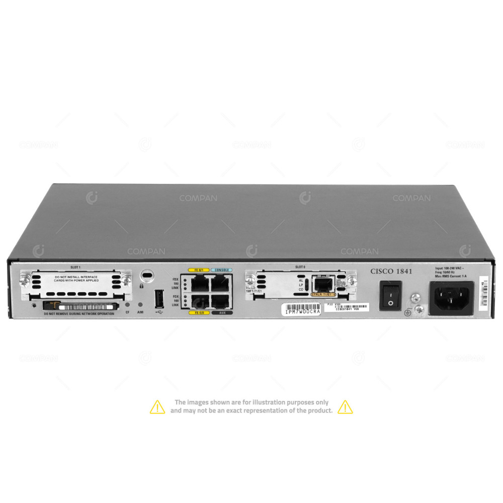 CISCO 1841 INTEGRATED SERVICES ROUTER 2X FE 2X WAN SLOTS 10/100